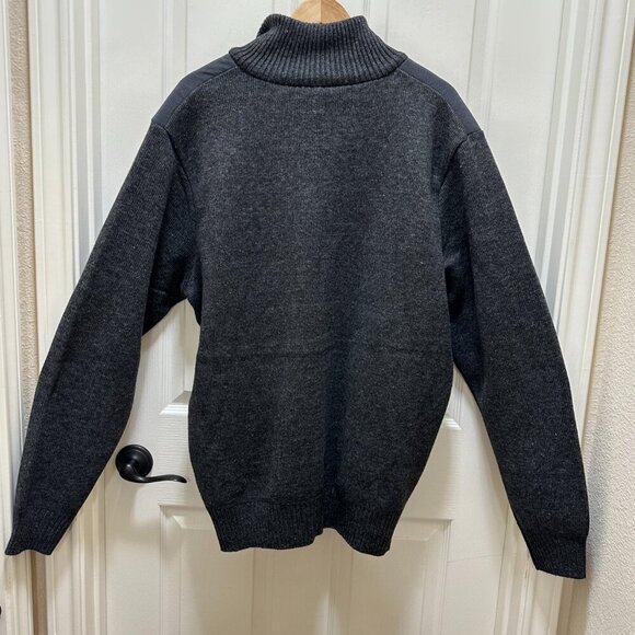 Izod Full Zip Lined Sweater Men's Size XXL Grey Relaxed Fit Stretch Warm (NEW) - Picture 12 of 16